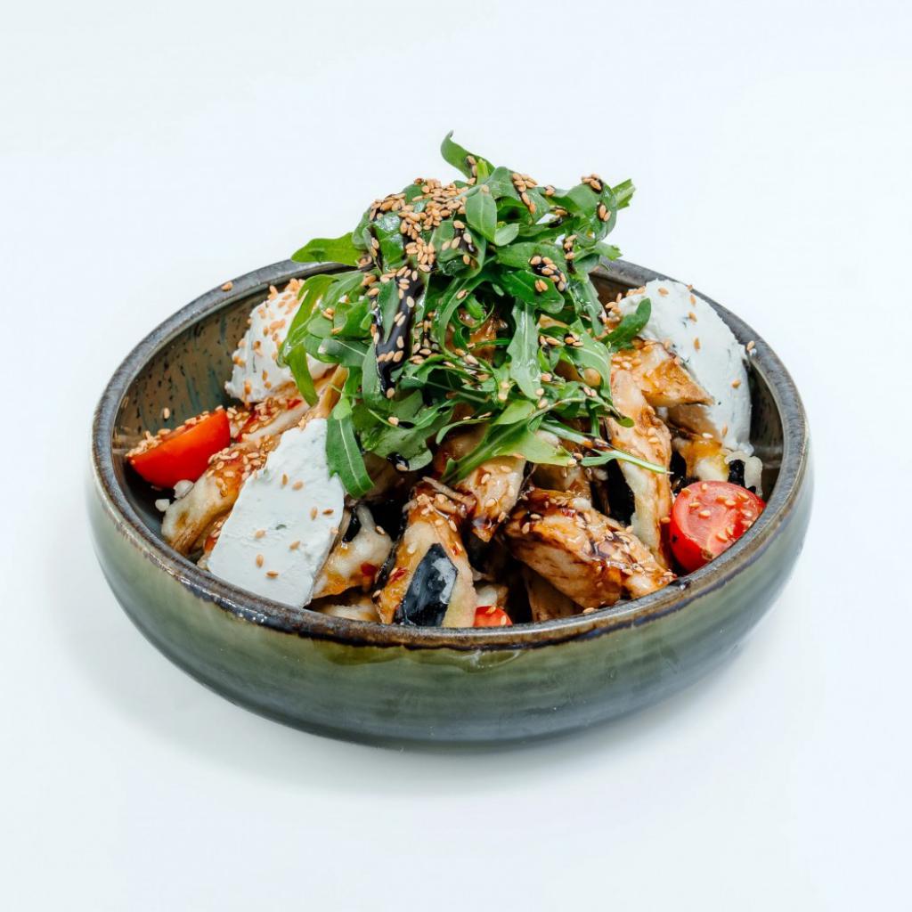 Qisqichbaqasimon baqlajon salatasi